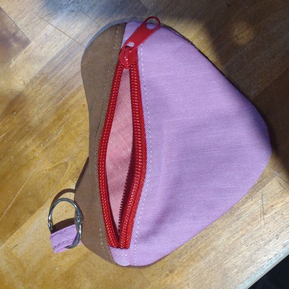 Handmade Upcycled Heart-shapes Denim purse 4 - Picture 4 of 4